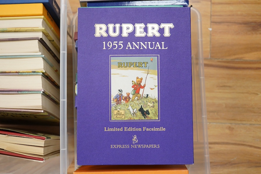 Rupert - Rupert Annuals - Collectors' Limited / Facsimile Editions. mostly coloured pictorial boards and most in their slipcase with coloured and mounted illus., coloured titles and illus. throughout, most with certifica